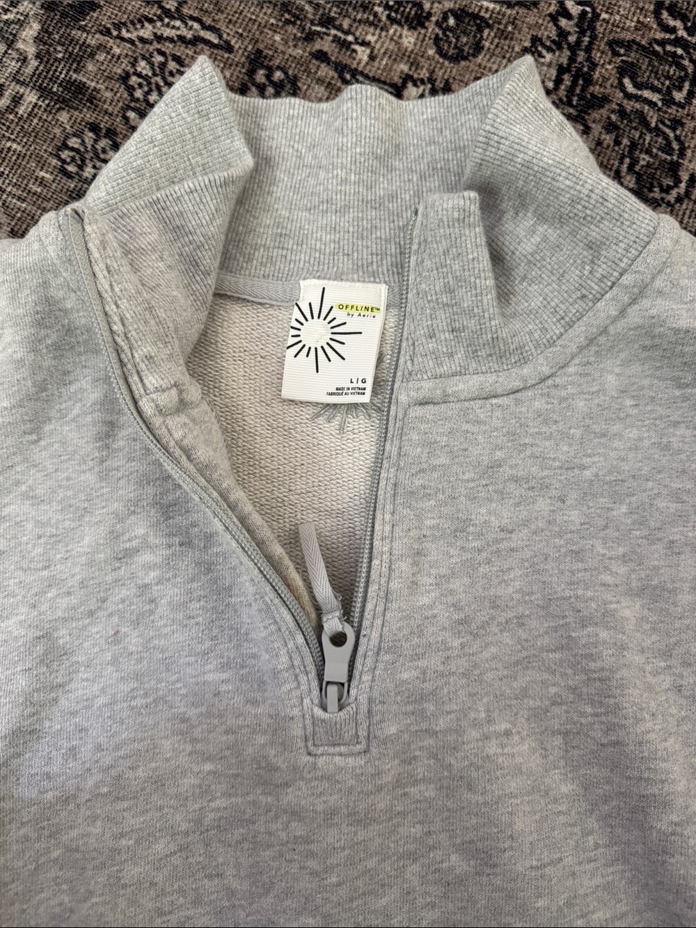 OFFLINE By Aerie Throw-Back Corset Cropped Quarter Zip - Picture 8 of 9